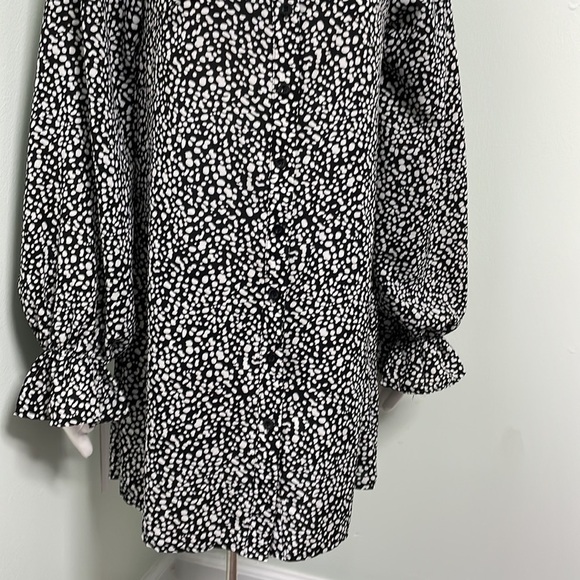 Misguided frill cuff polkadot shirt dress - Picture 6 of 11